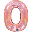 balon foliowy cyfra 0 rozowe zloto grabo 40 dgt