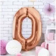 balon foliowy cyfra 0 rozowe zloto partydeco 34 dgt