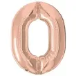 balon foliowy cyfra 0 rozowe zloto qualatex 34 dgt