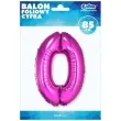 balon foliowy cyfra 0 rozowy godan 34 dgt