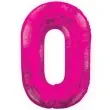 balon foliowy cyfra 0 rozowy unique 34 dgt