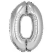 balon foliowy cyfra 0 srebrny godan 14 dgt
