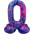 balon foliowy cyfra 0 stojaca galaxy splash folat 28 dgt