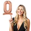 balon foliowy cyfra 0 stojaca rozowe zloto godan 29 dgt