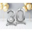 balon foliowy cyfra 0 stojaca srebrny godan 29 dgt
