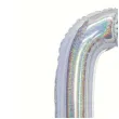 balon foliowy cyfra 0 stojaca srebrny holograficzny godan 28 dgt