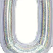 balon foliowy cyfra 0 stojaca srebrny holograficzny godan 28 dgt