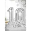 balon foliowy cyfra 0 stojaca srebrny partydeco 27 shp