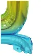 balon foliowy cyfra 0 stojaca teczowy godan 15 dgt