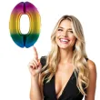 balon foliowy cyfra 0 teczowy funny fashion 40 dgt