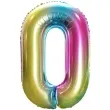 balon foliowy cyfra 0 teczowy godan 34 dgt