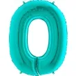 balon foliowy cyfra 0 turkusowy grabo 40 dgt