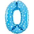 balon foliowy cyfra 0 w gwiazdki niebieski jix 18 shp