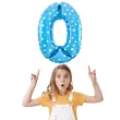 balon foliowy cyfra 0 w gwiazdki niebieski jix 18 shp