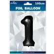 balon foliowy cyfra 1 czarny partypal 39 dgt