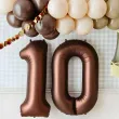 balon foliowy cyfra 1 dekoracja na urodziny osiemnastke brazowy matowy 34 dgt