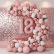 balon foliowy cyfra 1 dekoracja na urodziny rozowy matowy 34 dgt