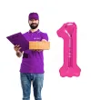 balon foliowy cyfra 1 fuksja partypal 16 dgt