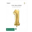 balon foliowy cyfra 1 jasnozloty partydeco 34 dgt