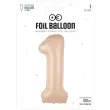 balon foliowy cyfra 1 karmelowy partypal 39 dgt