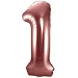 balon foliowy cyfra 1 metaliczny brazowy folat 34 dgt