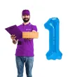 balon foliowy cyfra 1 niebieski partypal 16 dgt
