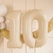 balon foliowy cyfra 1 pastel bezowy partydeco 34 dgt