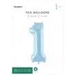 balon foliowy cyfra 1 pastel blekitny partydeco 34 dgt