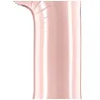 balon foliowy cyfra 1 pastel rozowy jasny partydeco 34 dgt