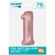 balon foliowy cyfra 1 rozowy matowy godan 30 dgt