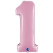 balon foliowy cyfra 1 rozowy pastel grabo 26 dgt