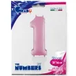 balon foliowy cyfra 1 rozowy pastel grabo 26 dgt
