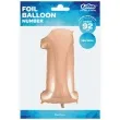balon foliowy cyfra 1 rozowy zloty godan 45 dgt