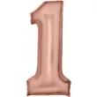 balon foliowy cyfra 1 satynowy rozowe zloto amscan 34 dgt
