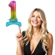 balon foliowy cyfra 1 stojaca teczowy godan 15 dgt