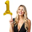balon foliowy cyfra 1 stojaca zloty godan 15 dgt