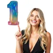 balon foliowy cyfra 1 teczowy grabo 40 dgt
