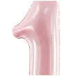 balon foliowy cyfra 1 z korona rozowo zloty partydeco 35 dgt