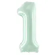 balon foliowy cyfra 1 zielony partydeco 34 dgt