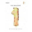 balon foliowy cyfra 1 zyrafa partydeco 35 dgt