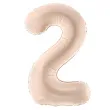 balon foliowy cyfra 2 bezowy ciemny partydeco 34 dgt