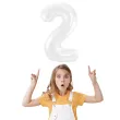 balon foliowy cyfra 2 bialy jix 40 dgt