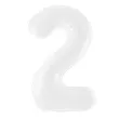 balon foliowy cyfra 2 bialy partydeco 39 dgt