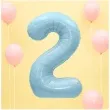 balon foliowy cyfra 2 blekitny partydeco 34 dgt