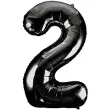 balon foliowy cyfra 2 czarny unique 34 dgt