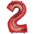 balon foliowy cyfra 2 czerwony amscan 34 dgt