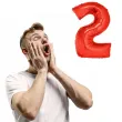 balon foliowy cyfra 2 czerwony funny fashion 40 dgt