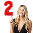balon foliowy cyfra 2 czerwony grabo 26 dgt