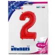 balon foliowy cyfra 2 czerwony grabo 26 dgt