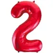 balon foliowy cyfra 2 czerwony unique 34 dgt